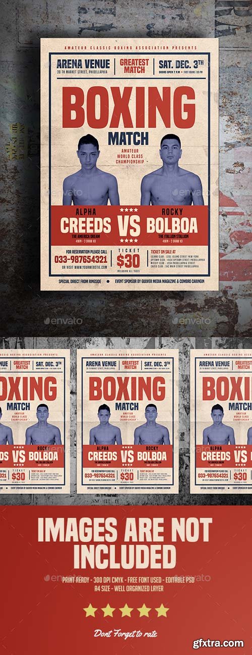GR - Old Vintage Boxing Flyer 15754065 GR - Old Vintage Boxing Flyer 15754065