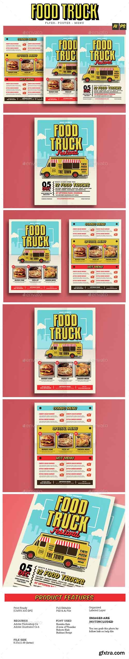 GR - Pop Art Food Truck Flyer/Poster/Menu 14857358 GR - Pop Art Food Truck Flyer/Poster/Menu 14857358