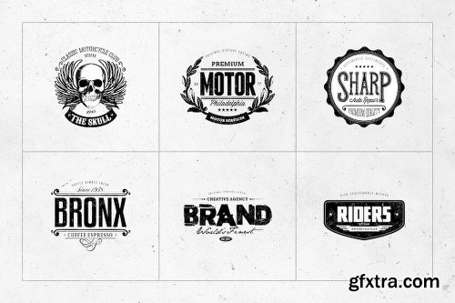 CreativeMarket Vintage Logos Design Vol.03 12944