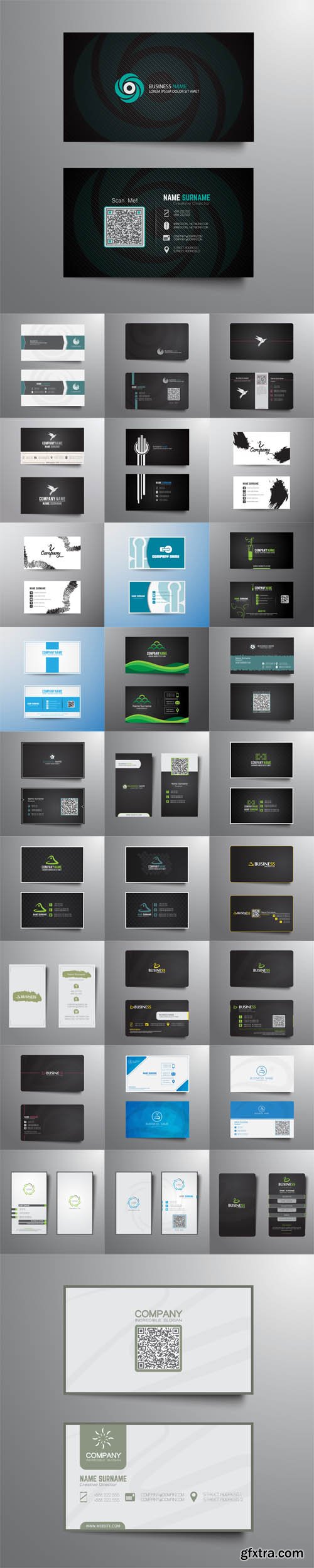 Vector Set - 30 Business Card Templates Vector Set - 30 Business Card Templates