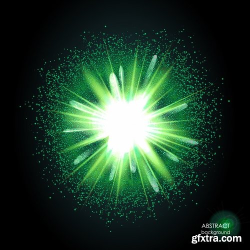 Collection sphere explosion flash lighting effect globe constellation vector image 25 EPS