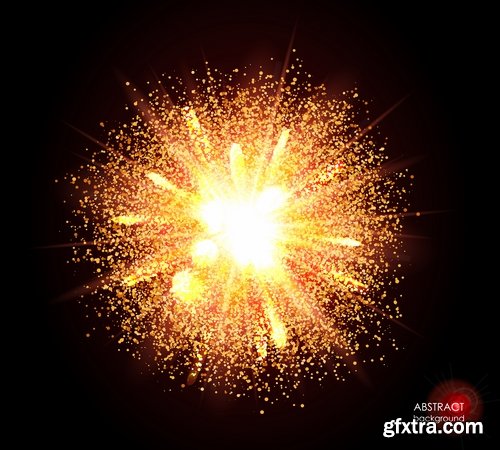 Collection sphere explosion flash lighting effect globe constellation vector image 25 EPS