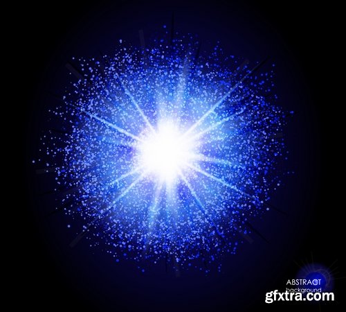 Collection sphere explosion flash lighting effect globe constellation vector image 25 EPS