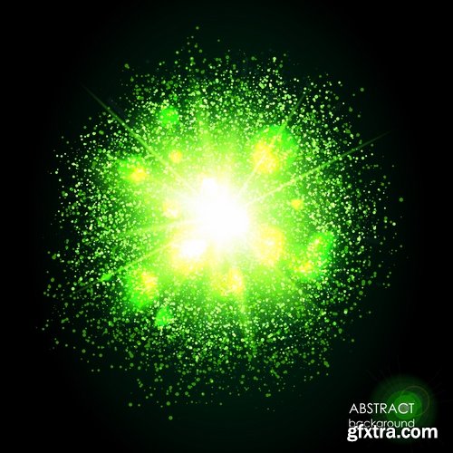 Collection sphere explosion flash lighting effect globe constellation vector image 25 EPS