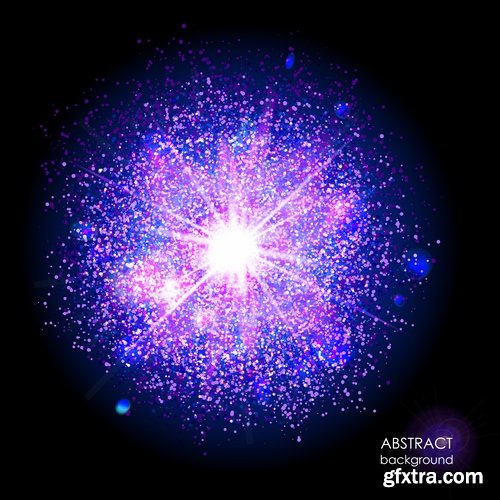 Collection sphere explosion flash lighting effect globe constellation vector image 25 EPS