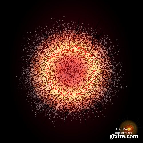 Collection sphere explosion flash lighting effect globe constellation vector image 25 EPS