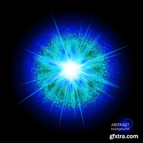 Collection sphere explosion flash lighting effect globe constellation vector image 25 EPS