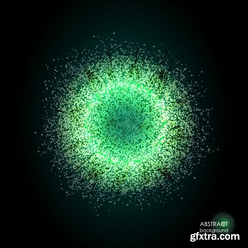 Collection sphere explosion flash lighting effect globe constellation vector image 25 EPS