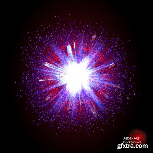 Collection sphere explosion flash lighting effect globe constellation vector image 25 EPS