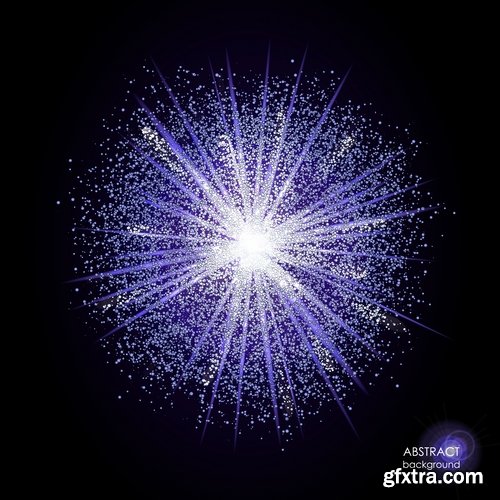 Collection sphere explosion flash lighting effect globe constellation vector image 25 EPS