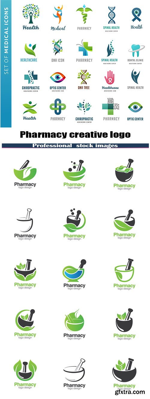 Pharmacy creative concept logo