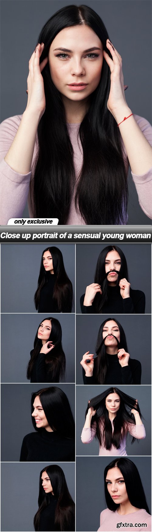 Close up portrait of a sensual young woman - 9 UHQ JPEG