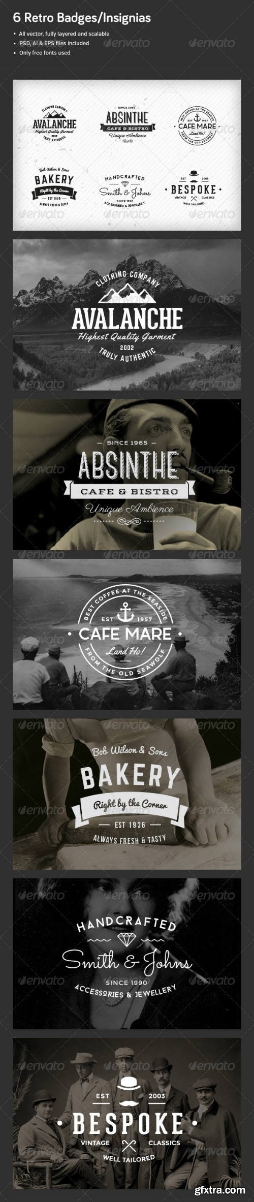 GR - 6 Retro Badges/Insignias 6571821