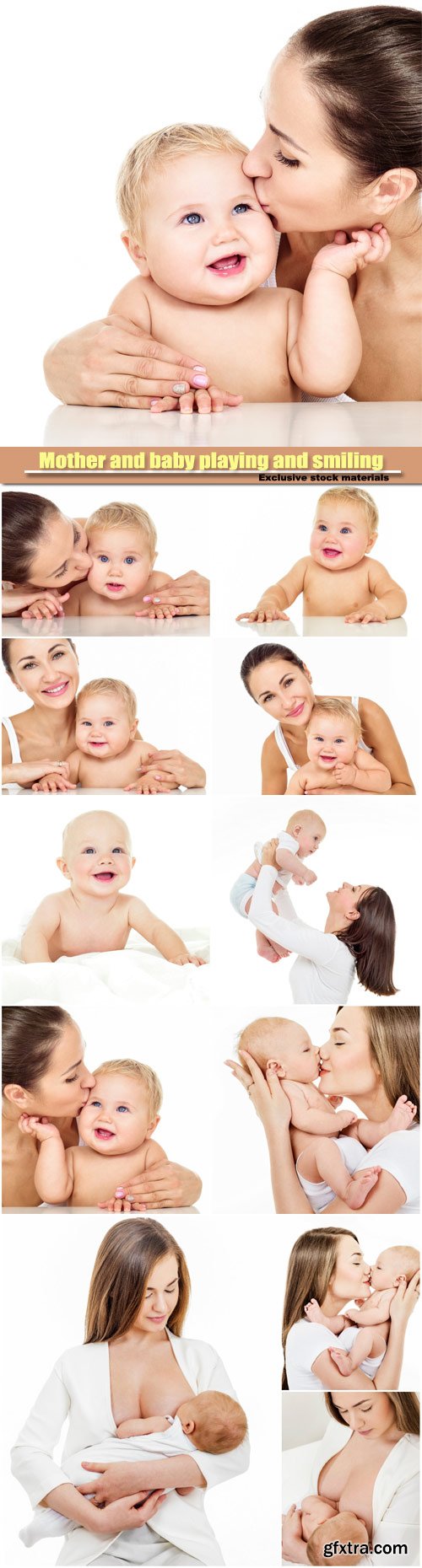 Mother and Baby Playing and Smiling 13xJPG