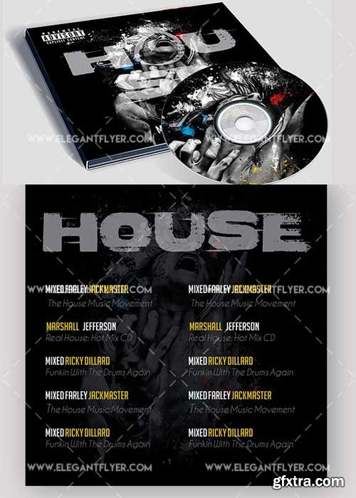 House music Premium CD Cover PSD V5 Template