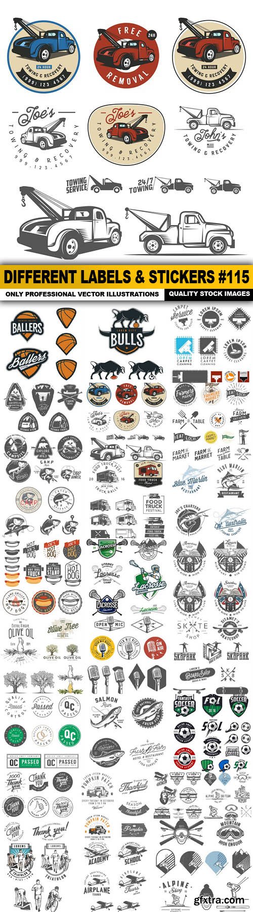 Different Labels &amp; Stickers #115 - 25 Vector