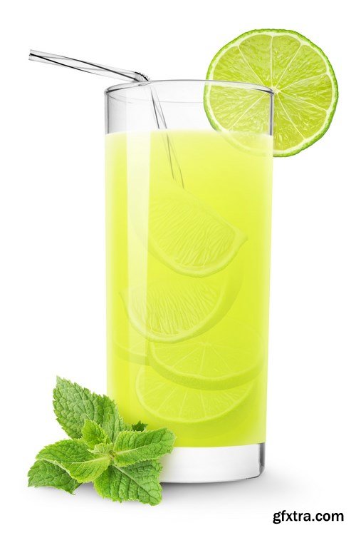 Fresh juice on a white background - 20xUHQ JPEG Photo Stock