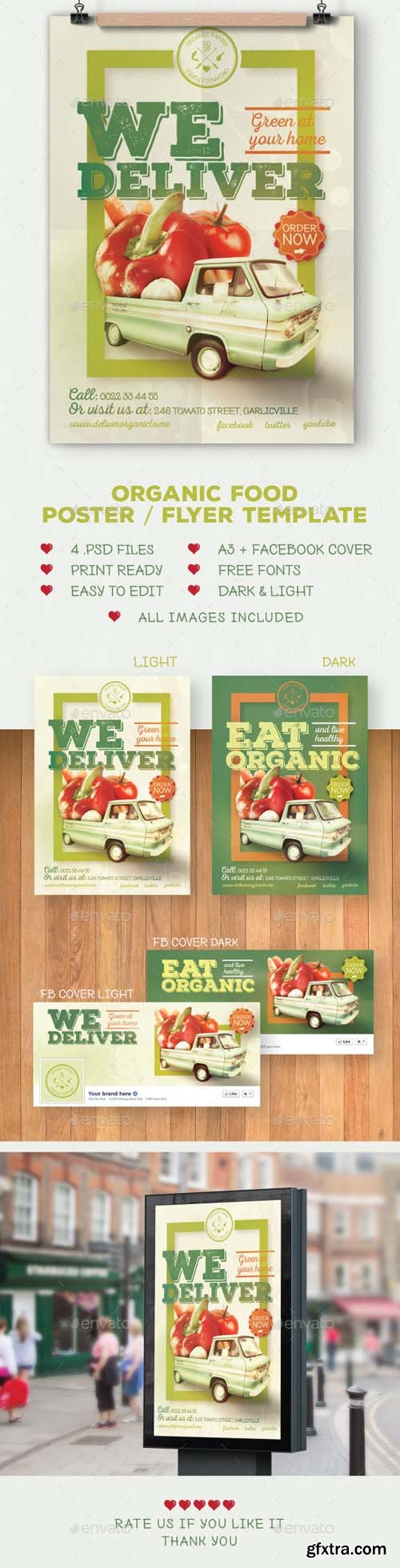 GR - Organic food poster / flyer template 14764471