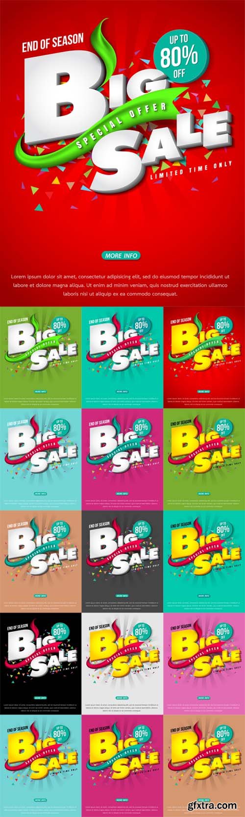 Vector Set - Sale Banner Template Design 2 Vector Set - Sale Banner Template Design 2
