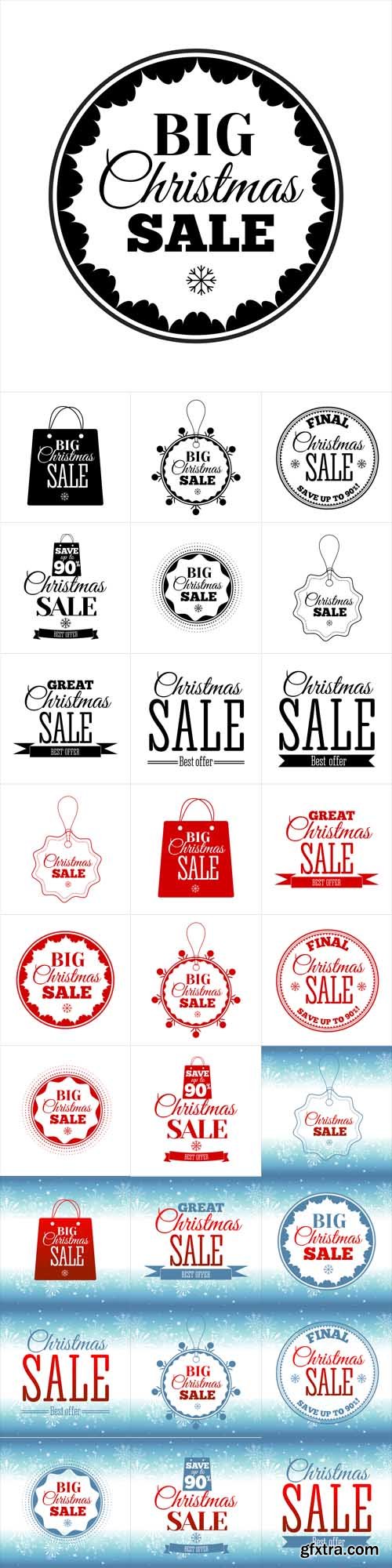 Vector Set - Christmas Sale Inscription