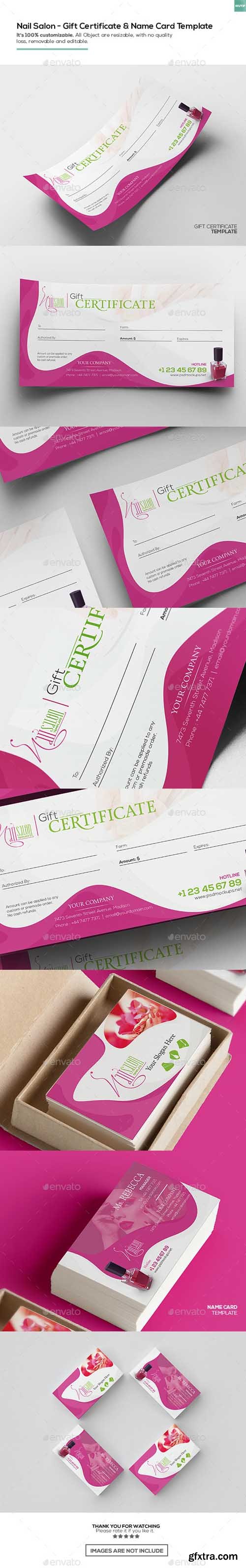 GR - Nail Salon/ Gift Certificate and Business Card Template 16150102 GR - Nail Salon/ Gift Certificate and Business Card Template 16150102