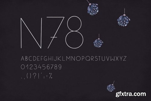 CreativeMarket N78 Thin Font 1011043