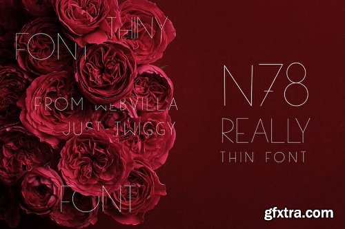 CreativeMarket N78 Thin Font 1011043