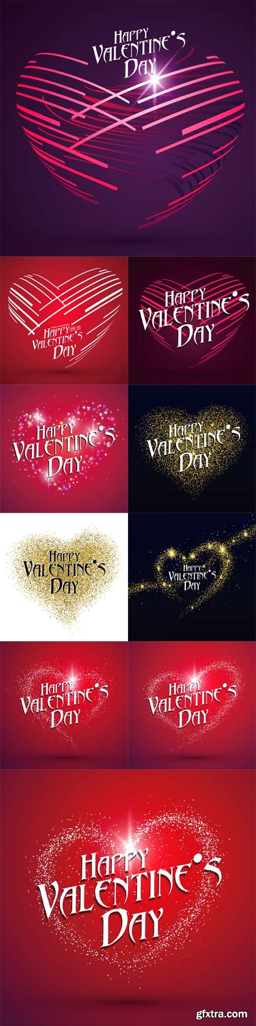 Vector Set - Abstract heart-shaped pattern. Valentines Day greeting cards available Vector Set - Abstract heart-shaped pattern. Valentines Day greeting cards available