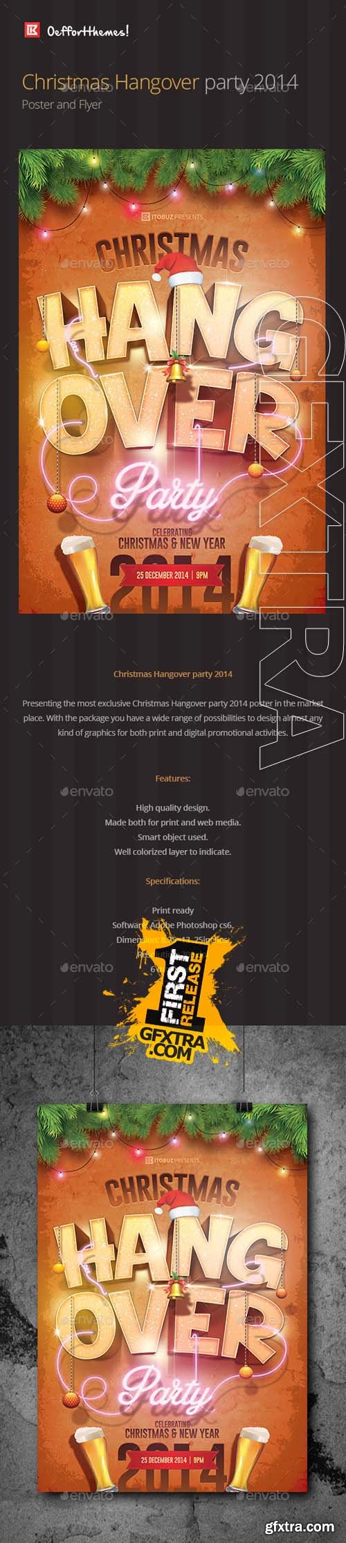 GR - Christmas Hangover Party Poster and Flyer 9656756