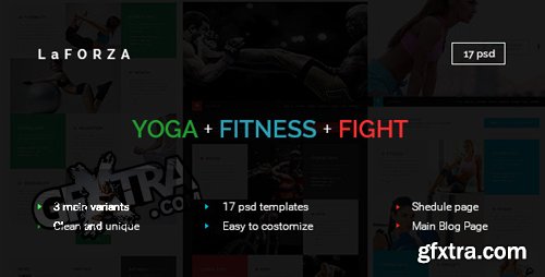 ThemeForest - LaFORZA - Sport, Fitness &amp; Yoga PSD 13064487
