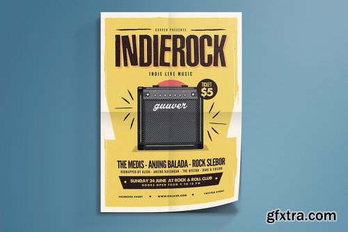 CreativeMarket Indie Rock Flyer 496416