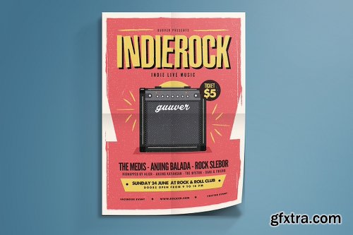 CreativeMarket Indie Rock Flyer 496416