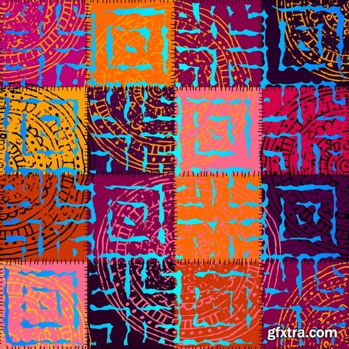 Collection pattern wallpaper sample calligraphic drawing frame vector image 7-25 EPS