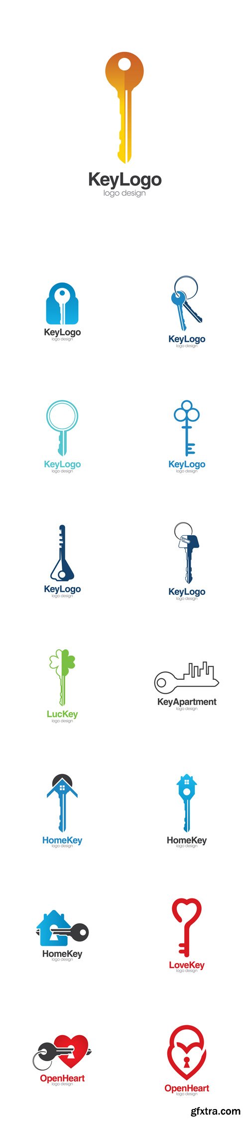 Vector Set - Key Creative Concept Logo Design Template Vector Set - Key Creative Concept Logo Design Template