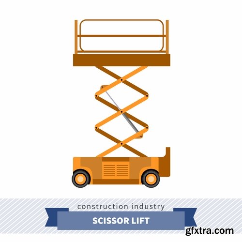 Collection of various construction machinery truck crane bulldozer tractor 25 EPS