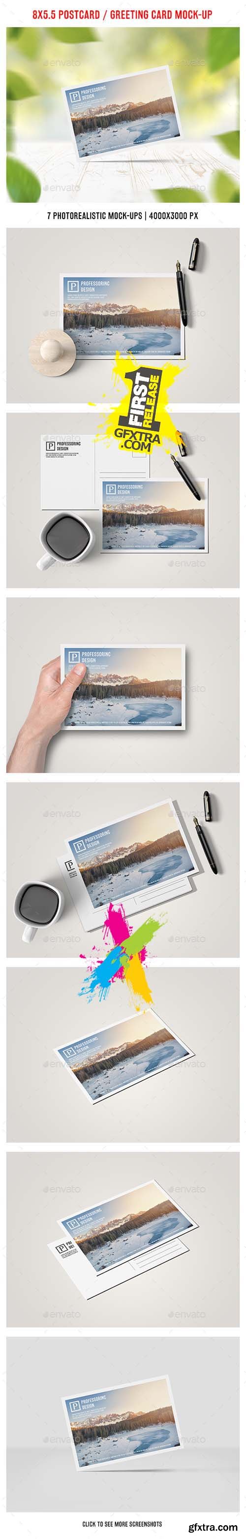 GR - 8x5.5 Postcard / Greeting Card Mock-Up 17928891