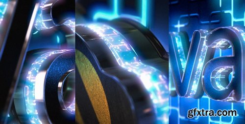 Videohive Neon Logo Reveal with Cube Tunnel 11553368