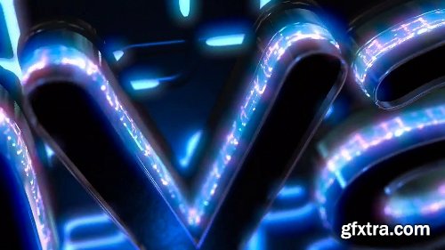 Videohive Neon Logo Reveal with Cube Tunnel 11553368