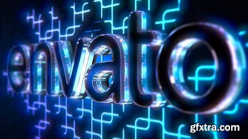 Videohive Neon Logo Reveal with Cube Tunnel 11553368