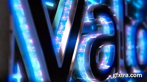 Videohive Neon Logo Reveal with Cube Tunnel 11553368