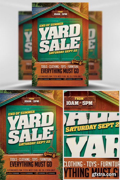 End Of Summer Yard Sale Flyer Template End Of Summer Yard Sale Flyer Template