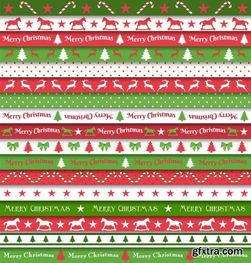 Collection of Christmas ribbons - 5 EPS
