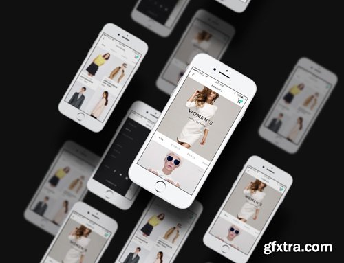 PSD App Screen Showcase Mockup PSD App Screen Showcase Mockup