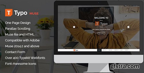 ThemeForest - Typo v1.0 - One Page MUSE Template - 10133829