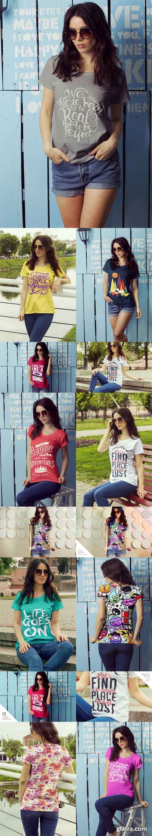 Female T-Shirt Mockup V2 Female T-Shirt Mockup V2