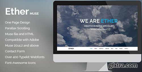 ThemeForest - Ether v1.0 - One Page Multipurpose MUSE Template - 10257768
