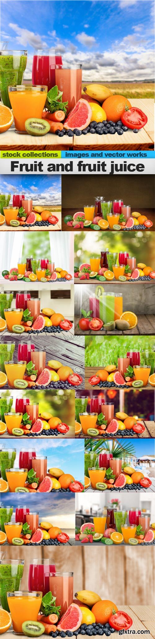 Fruit and fruit juice, 15 x UHQ JPEG