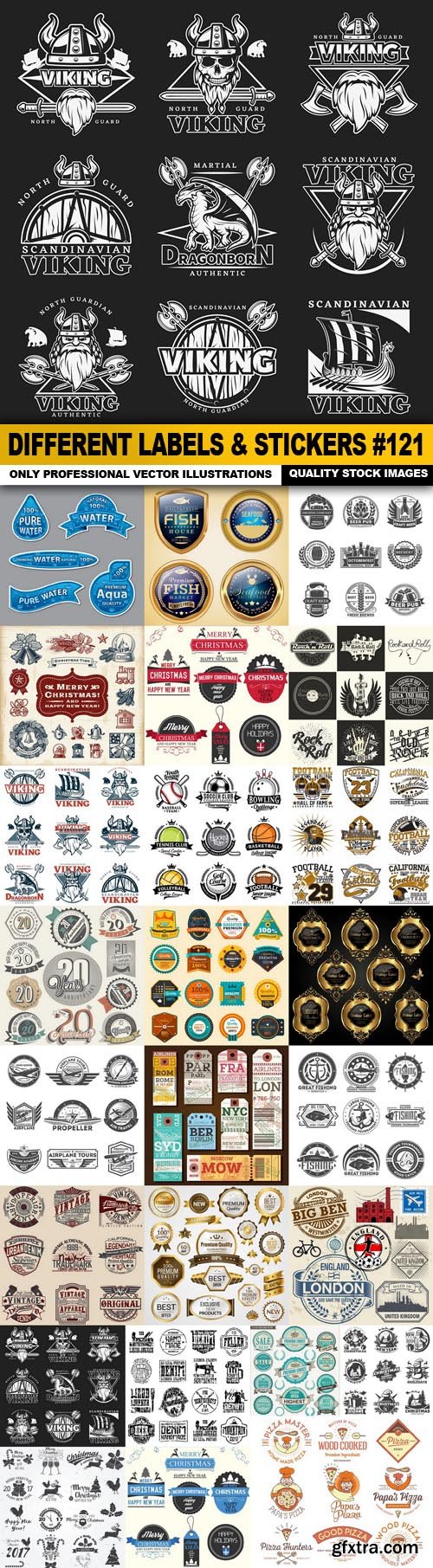 Different Labels &amp; Stickers #121 - 25 Vector