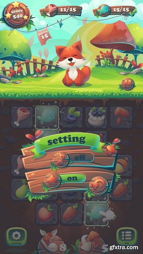 Mobile Games Design Elements - 20x EPS