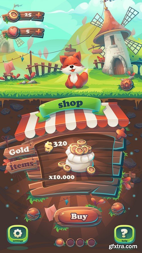 Mobile Games Design Elements - 20x EPS